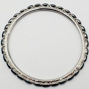 Loft Silver Tone Turquoise Bangle Bracelet